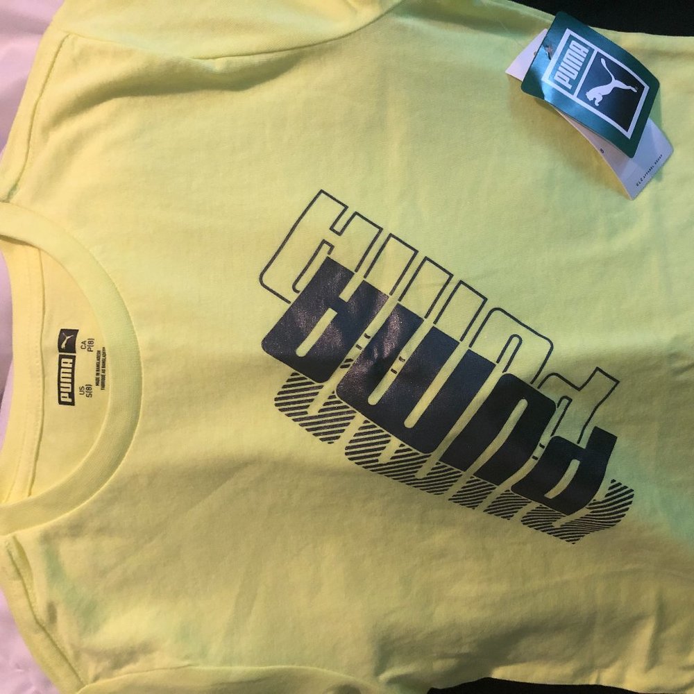 Puma, size 8, neon yellow
